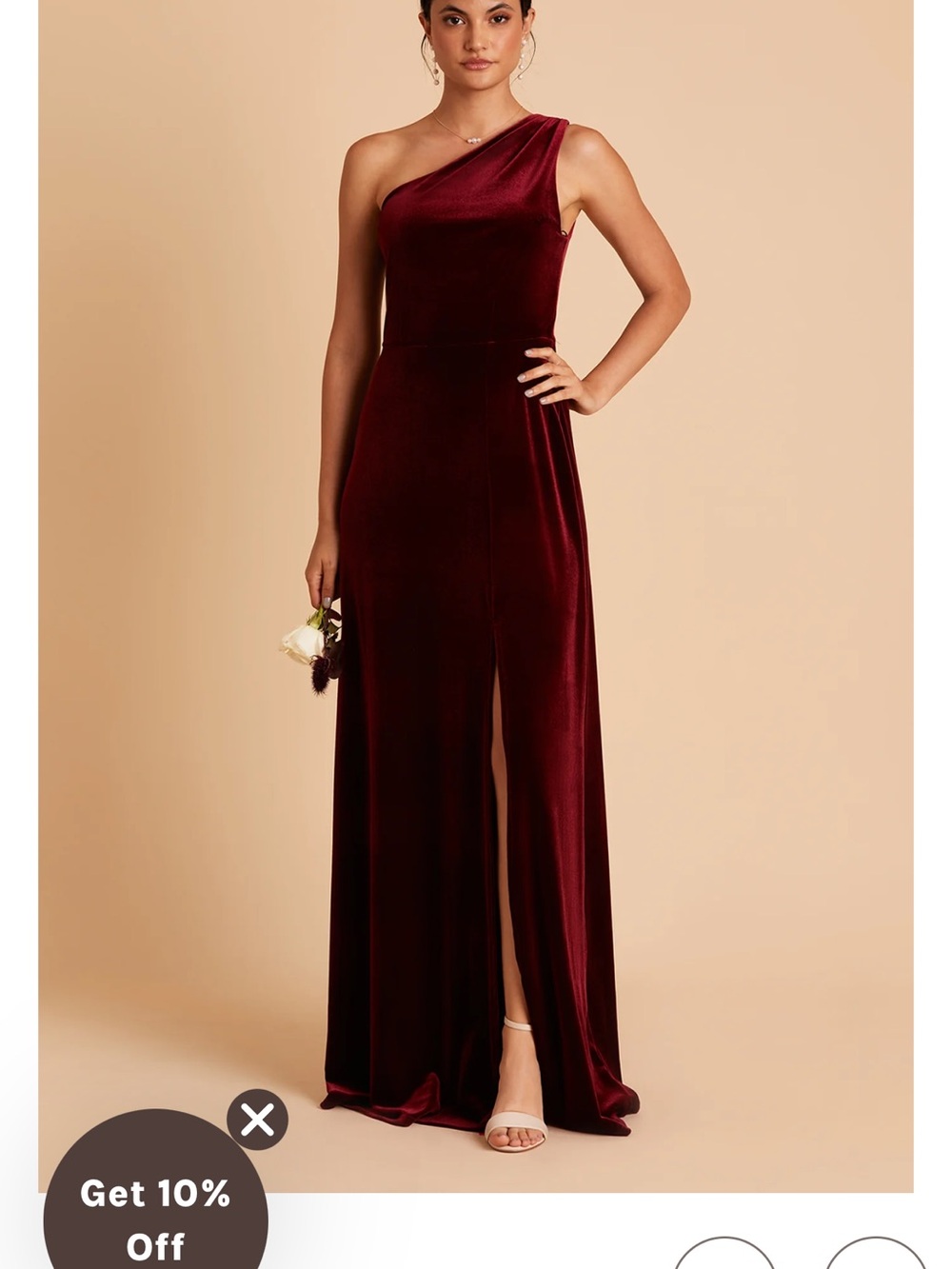 Birdy Grey one shoulder velvet long dress